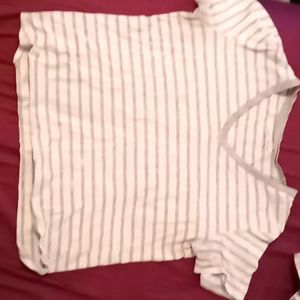 Joe Fresh, Grey and White Striped shirt, size m/m